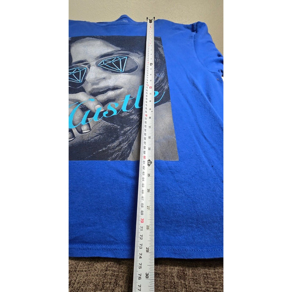 Worldwide Hustle Diamond T-shirt girl with sun glasses Size XL New color BLUE - Picture 5 of 6